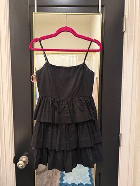 Forever 21 Black Tiered Ruffle Mini Dress